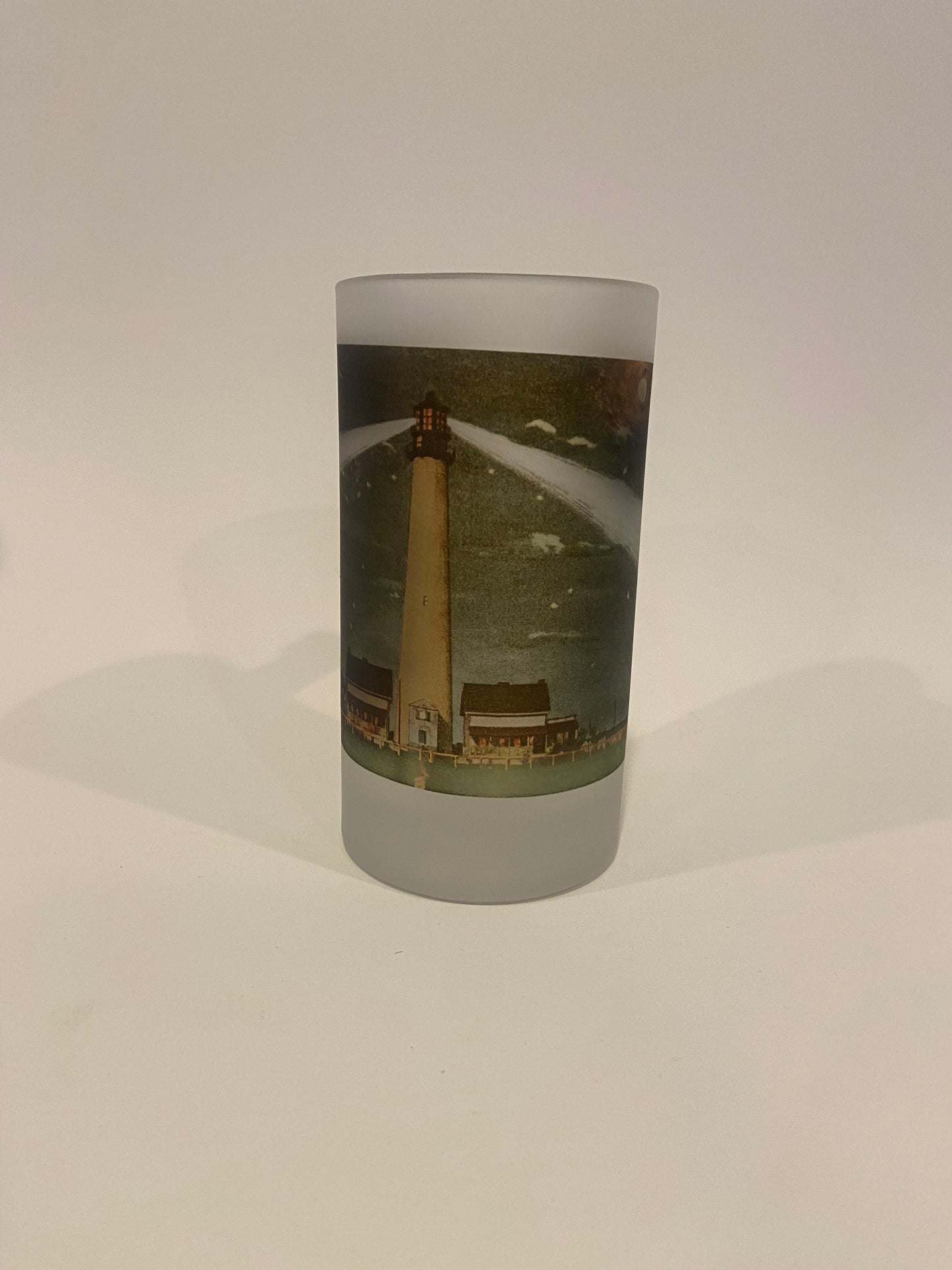 Wine bottle label with a scenic design on a white background