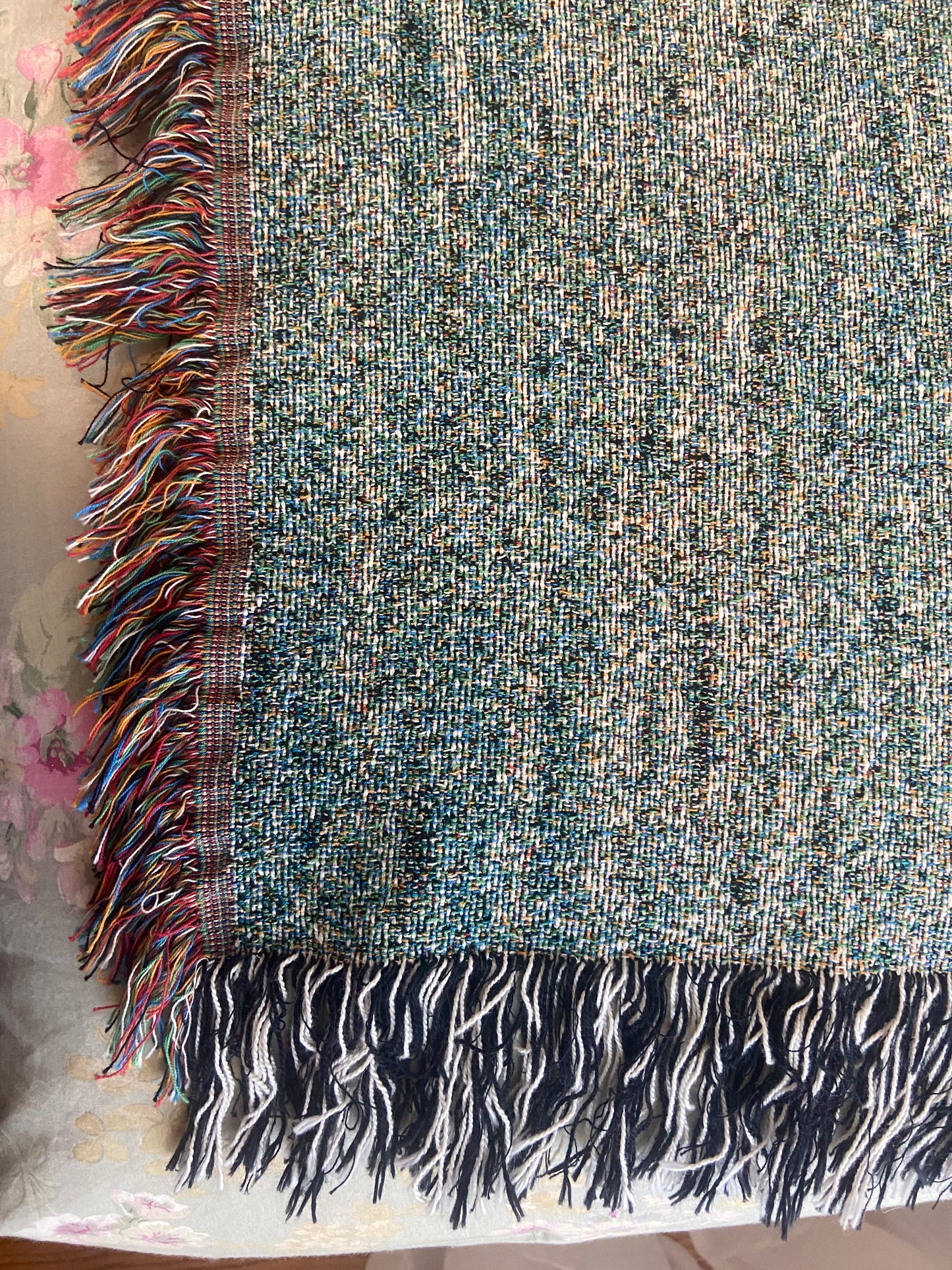Jacquard Weave Cotton Throw of Minot's Ledge Light "1-4-3"
