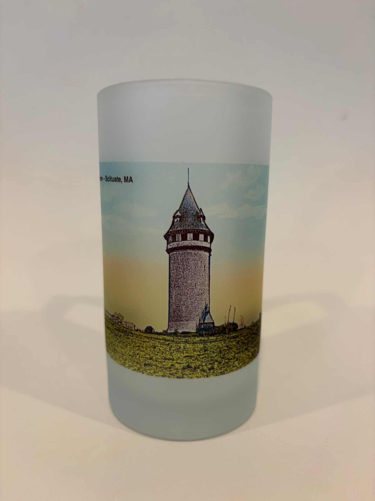 Scituate's Lawson Tower As A Colorful Frosted Glass Beer Mug