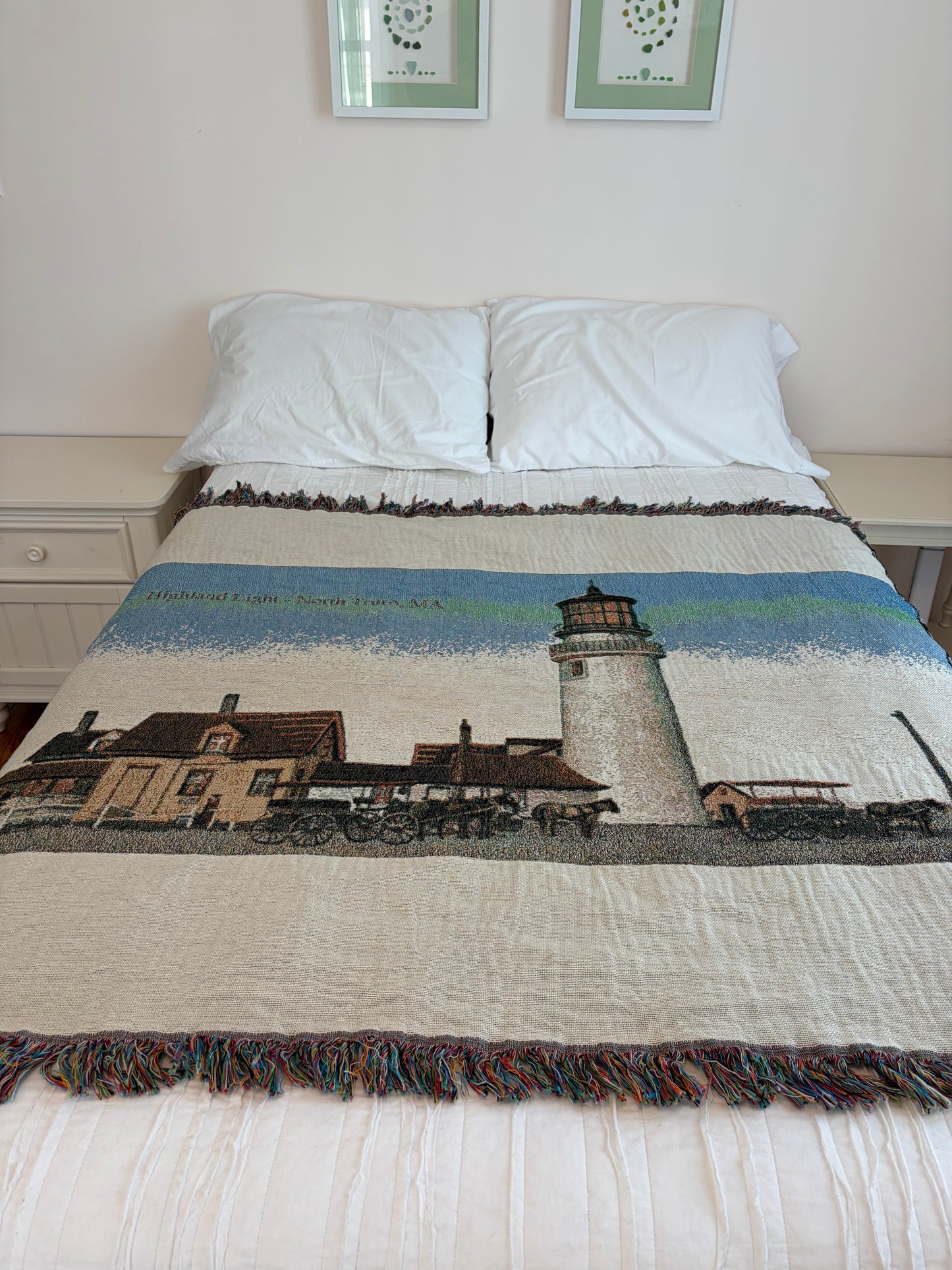 Jacquard Weave Throw Blanket of Highland Light on Cape Cod