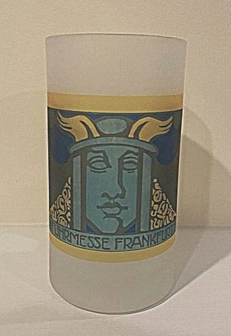 Winged Victory Frosted Glass Beer Mug Created From A Century-Old German Art Exhibit Postcard