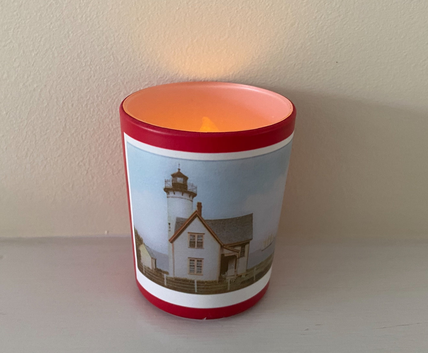 Set of 3 Martha's Vineyard Lighthouse Tea Light / Votive Candle Holders