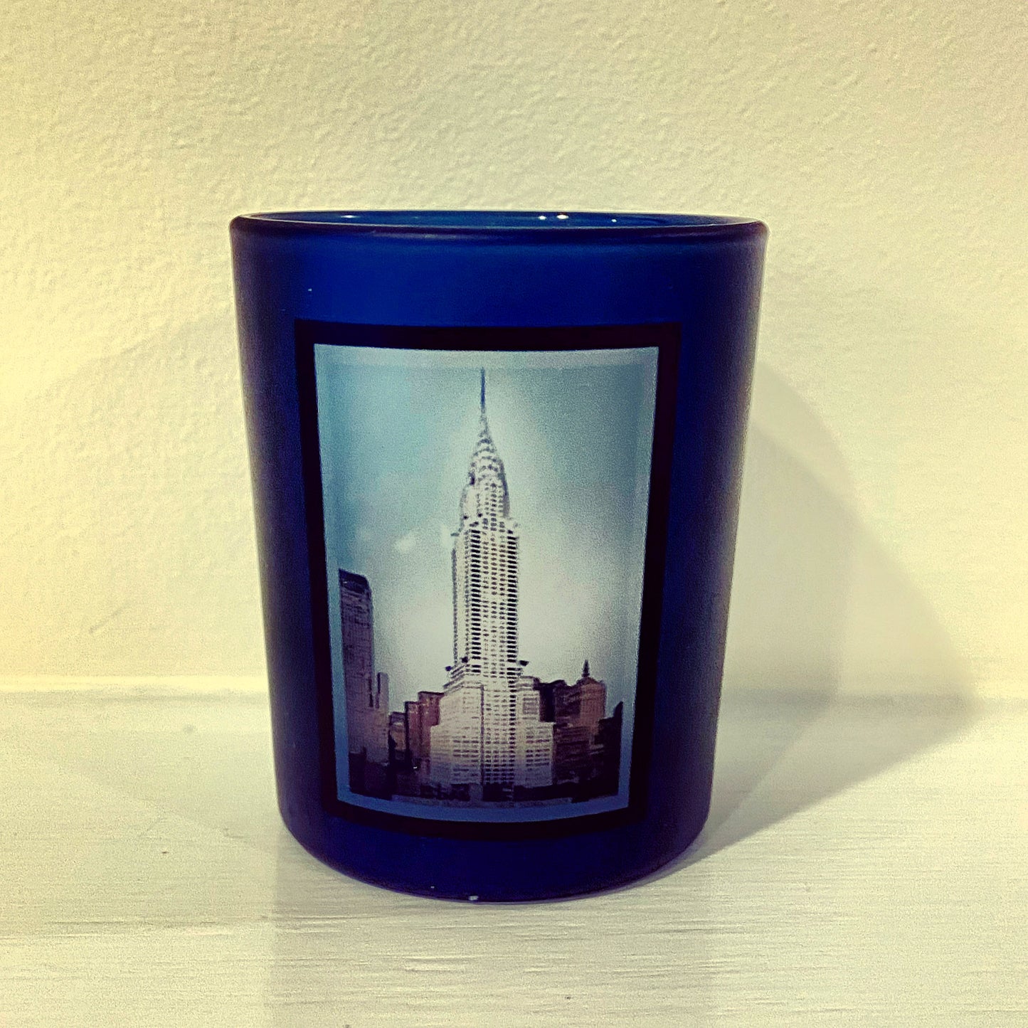 Set of 3 Chrysler Building Glass Votive Candle Holders