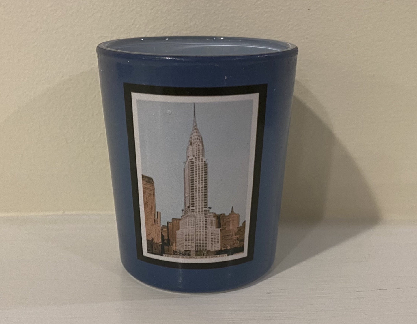 Set of 3 Chrysler Building Glass Votive Candle Holders