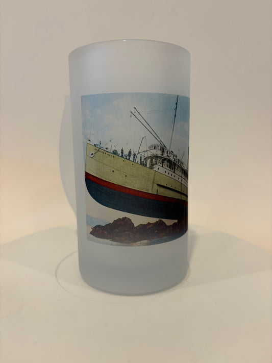Alaska Shipwreck SS Princess May Frosted Glass Beer Mug
