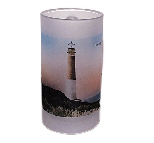 Colorful Frosted Glass Mug Of New Jersey's Barnegat Light