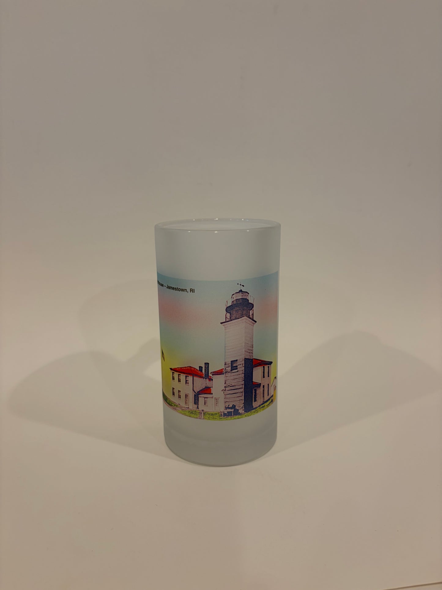 Beaver Tail Light Frosted Glass Beer Mug