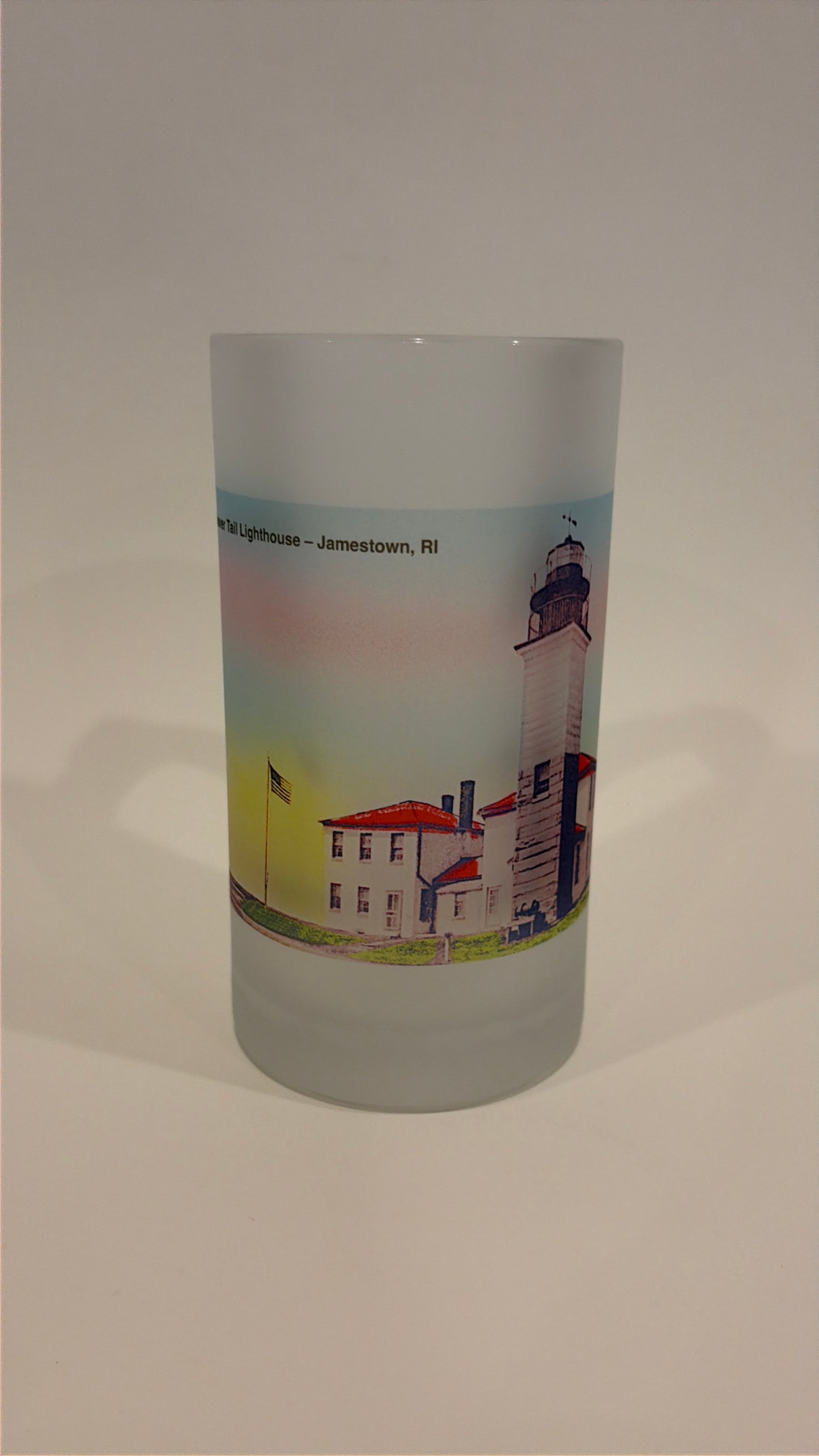 Beaver Tail Light Frosted Glass Beer Mug