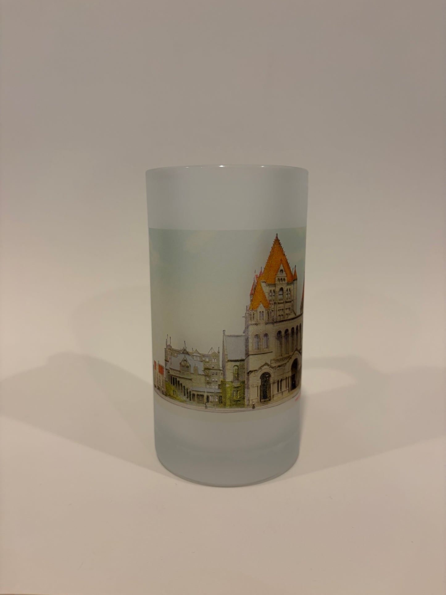Boston's Trinity Church As A Frosted Glass Beer Mug