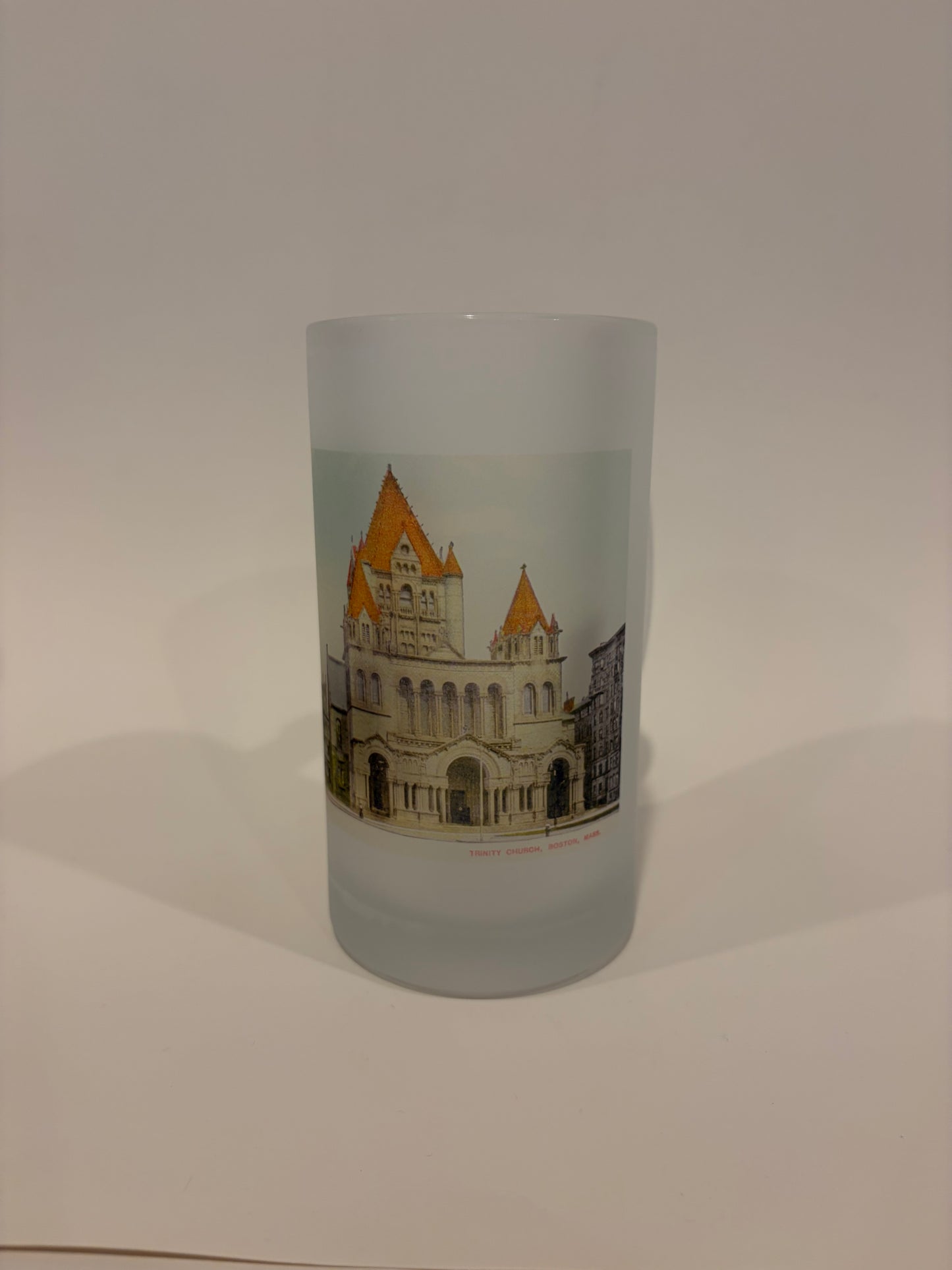 Boston's Trinity Church As A Frosted Glass Beer Mug