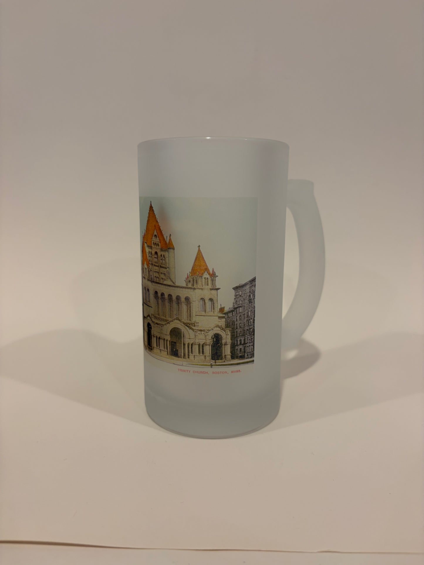 Boston's Trinity Church As A Frosted Glass Beer Mug