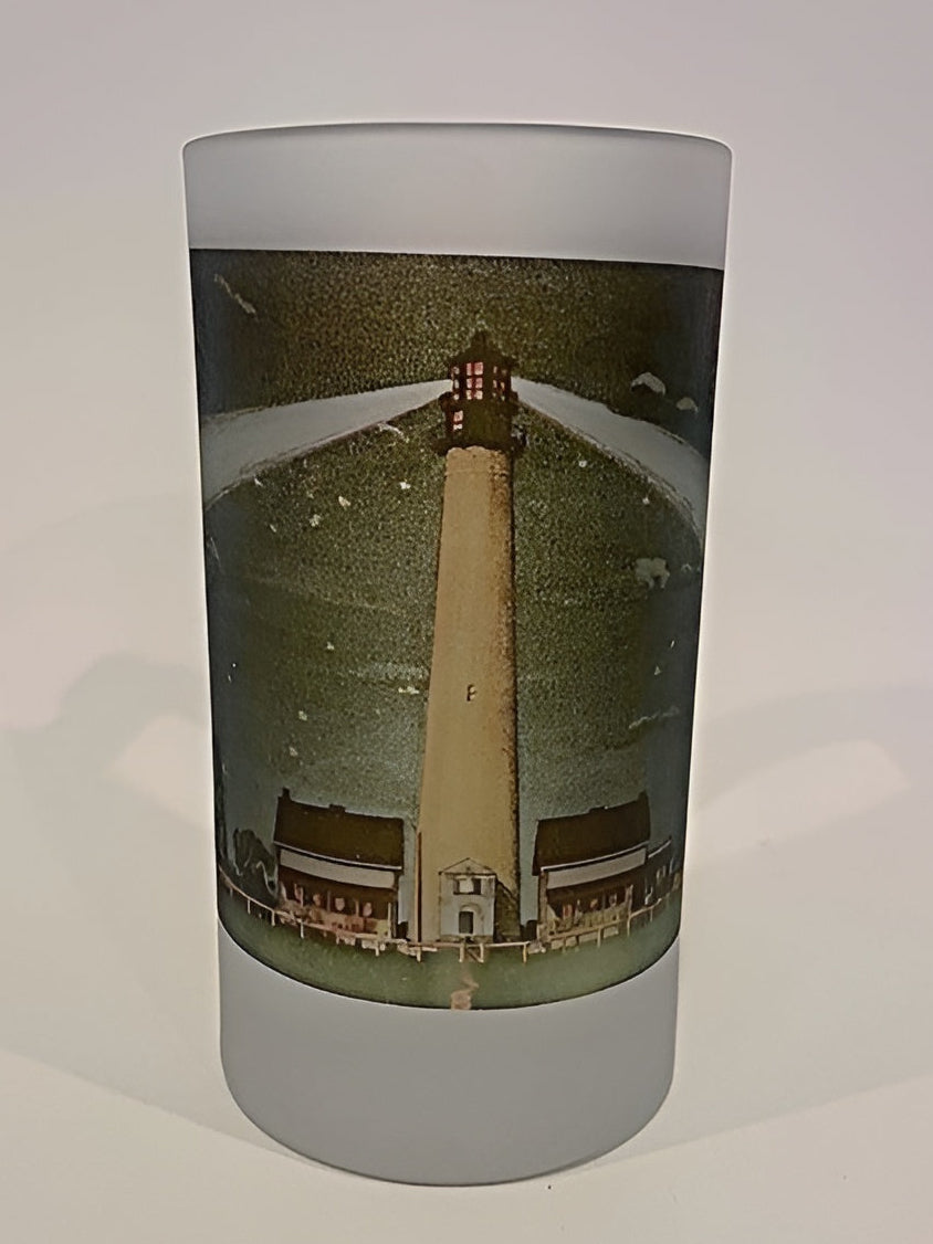 Heavy Glass Beer Mug With Lighthouse Image
