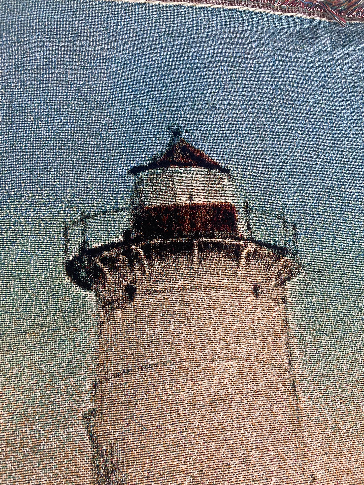 Jacquard Weave Throw Blanket of Chatham Light on Cape Cod