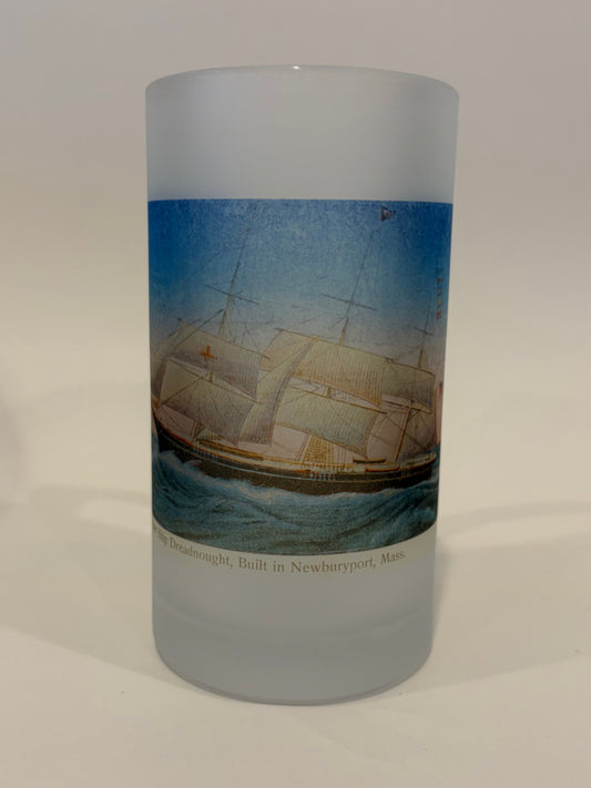 Frosted Glass Mug of Clipper Ship