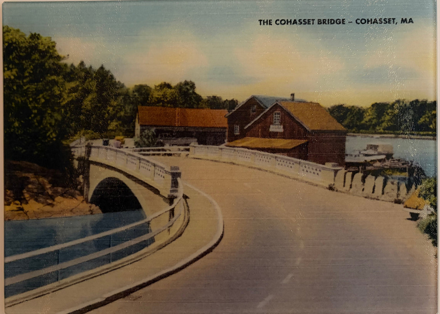 Cutting Board of road across bridge