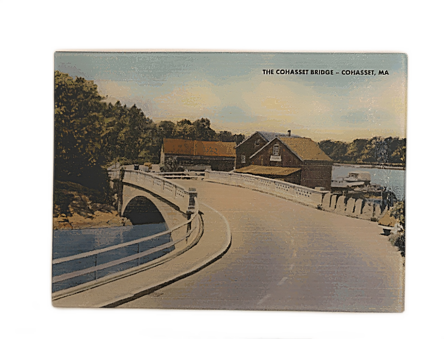 Cohasset Bridge As Tempered Glass Cutting Board