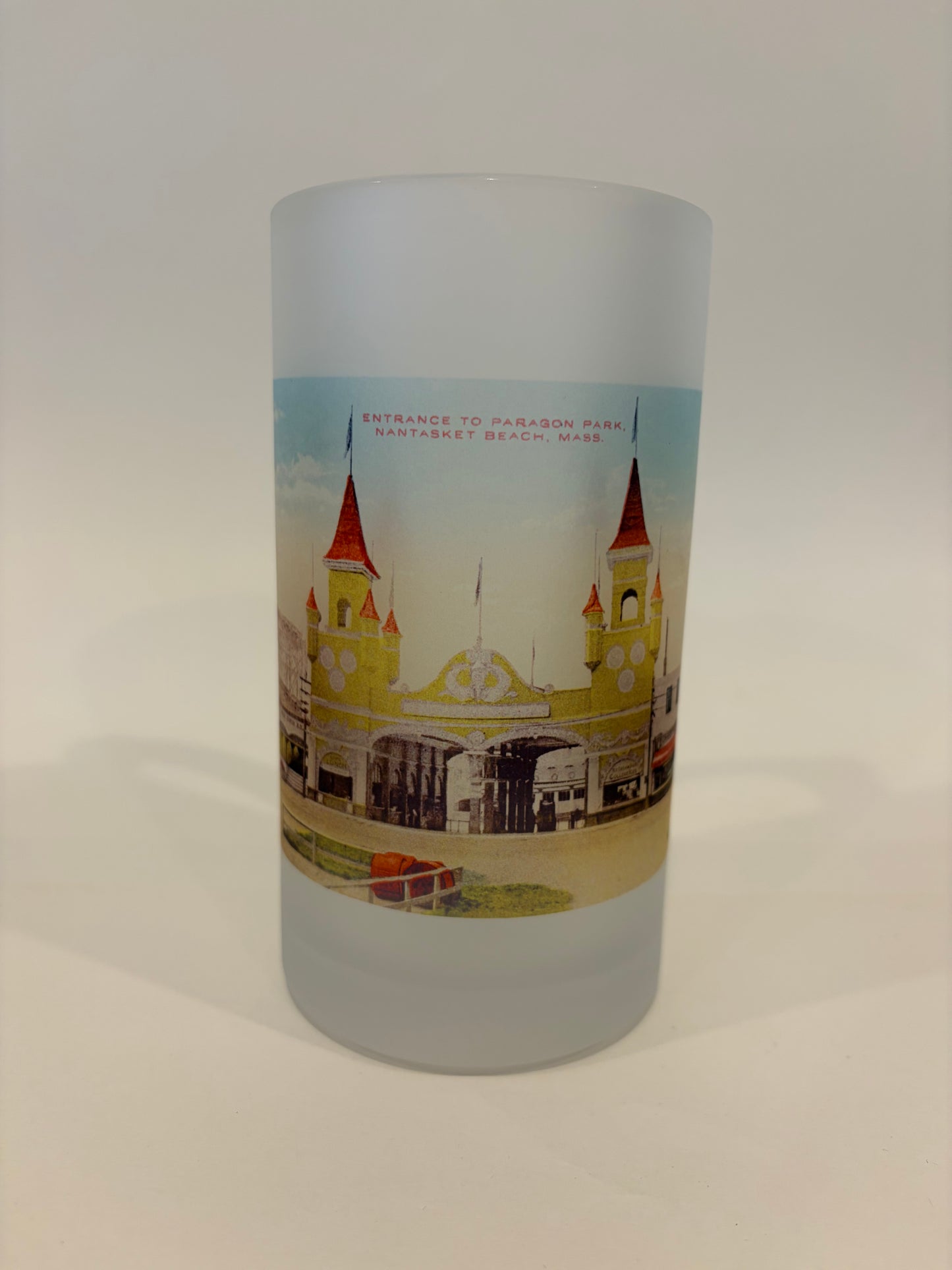 Beer Mug showing entrance to amusement park