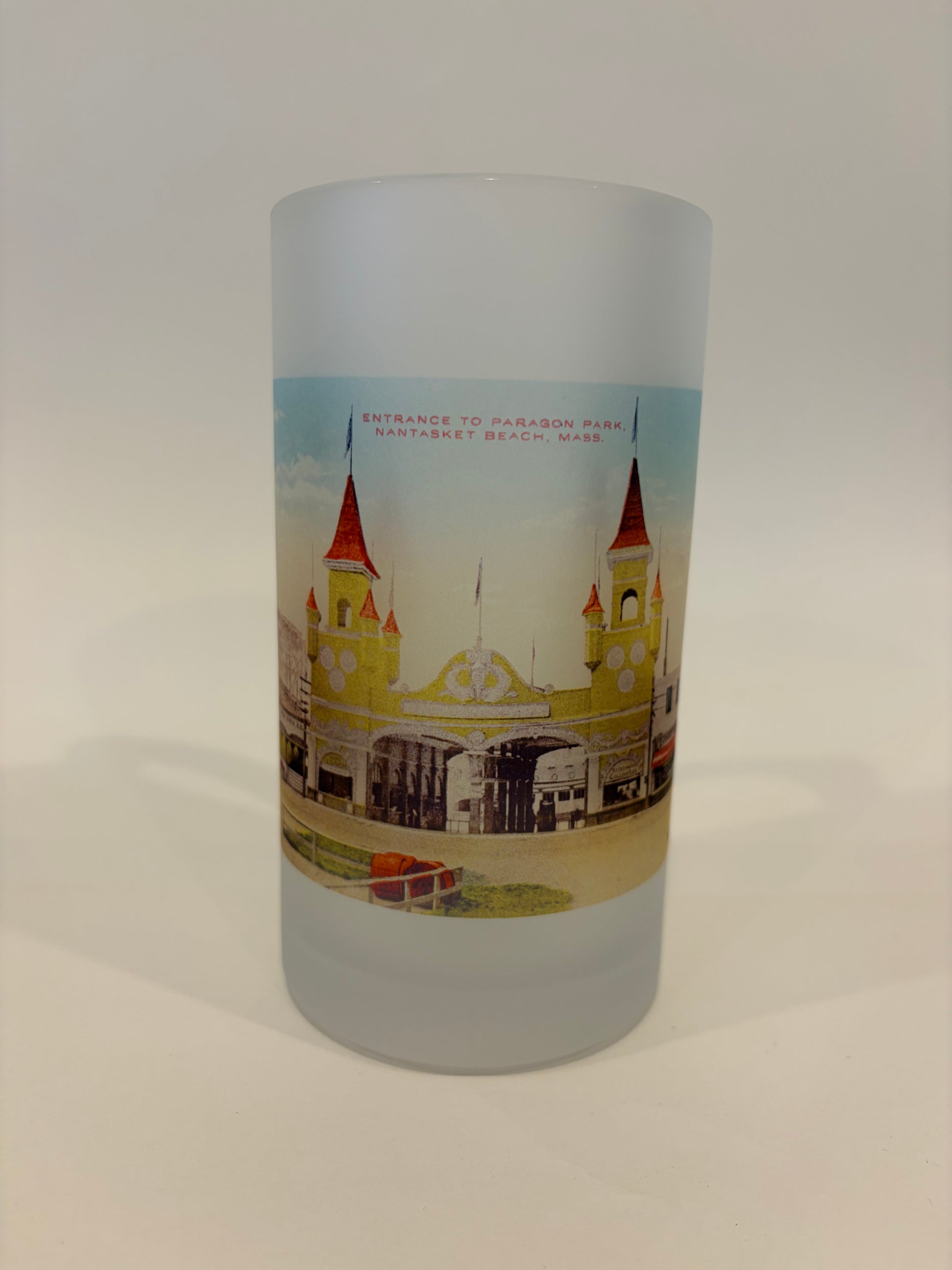 Beer Mug showing entrance to amusement park