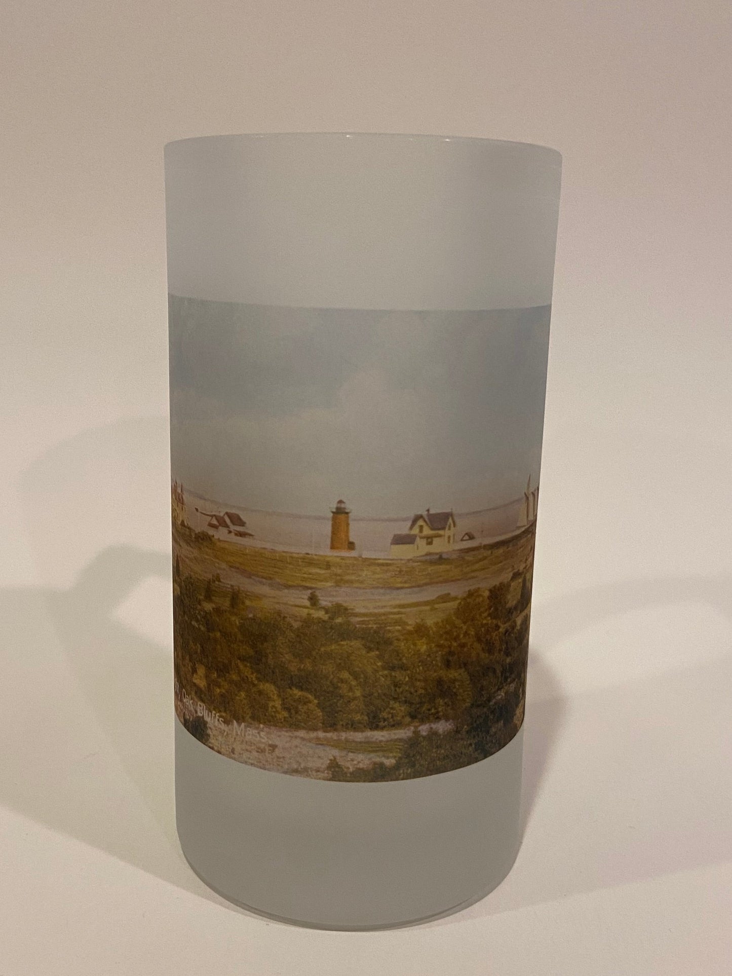 Cylindrical object with a textured surface on a white background