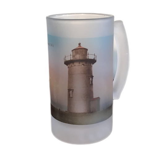 Colorful Frosted Glass Mug of East Chop Light in Oak Bluffs, MA