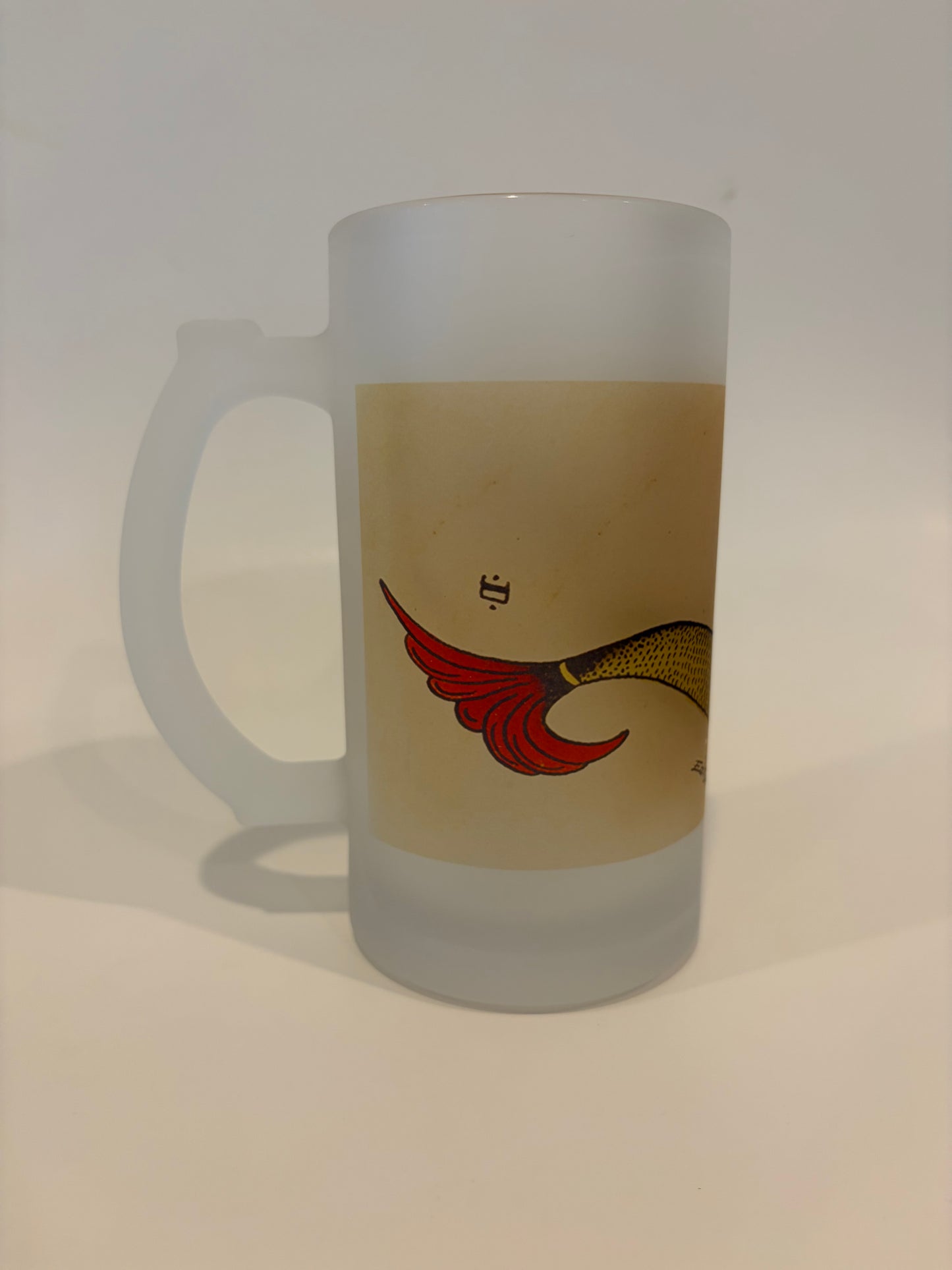 Ed Smith Mermaid Tattoo As A Frosted Glass Beer Mug