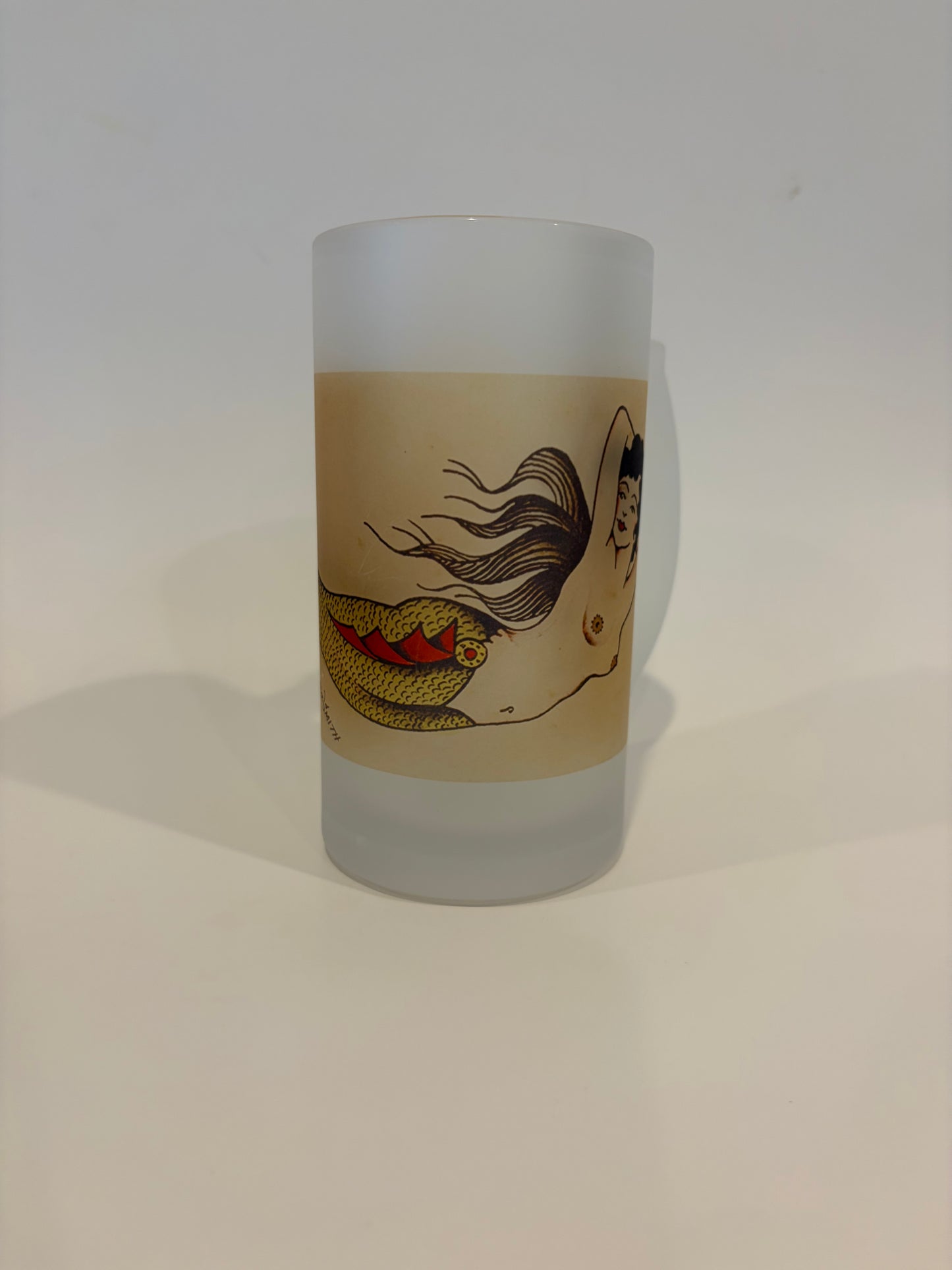 Ed Smith Mermaid Tattoo As A Frosted Glass Beer Mug