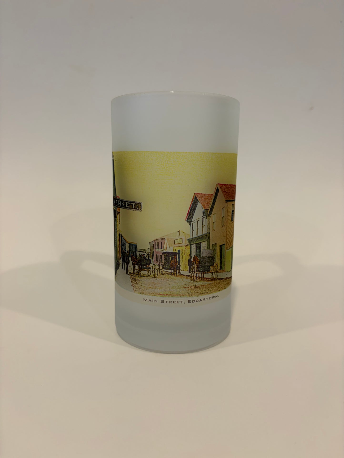 Edgartown Main Street - Circa 1890 As Frosted Glass Beer Mug