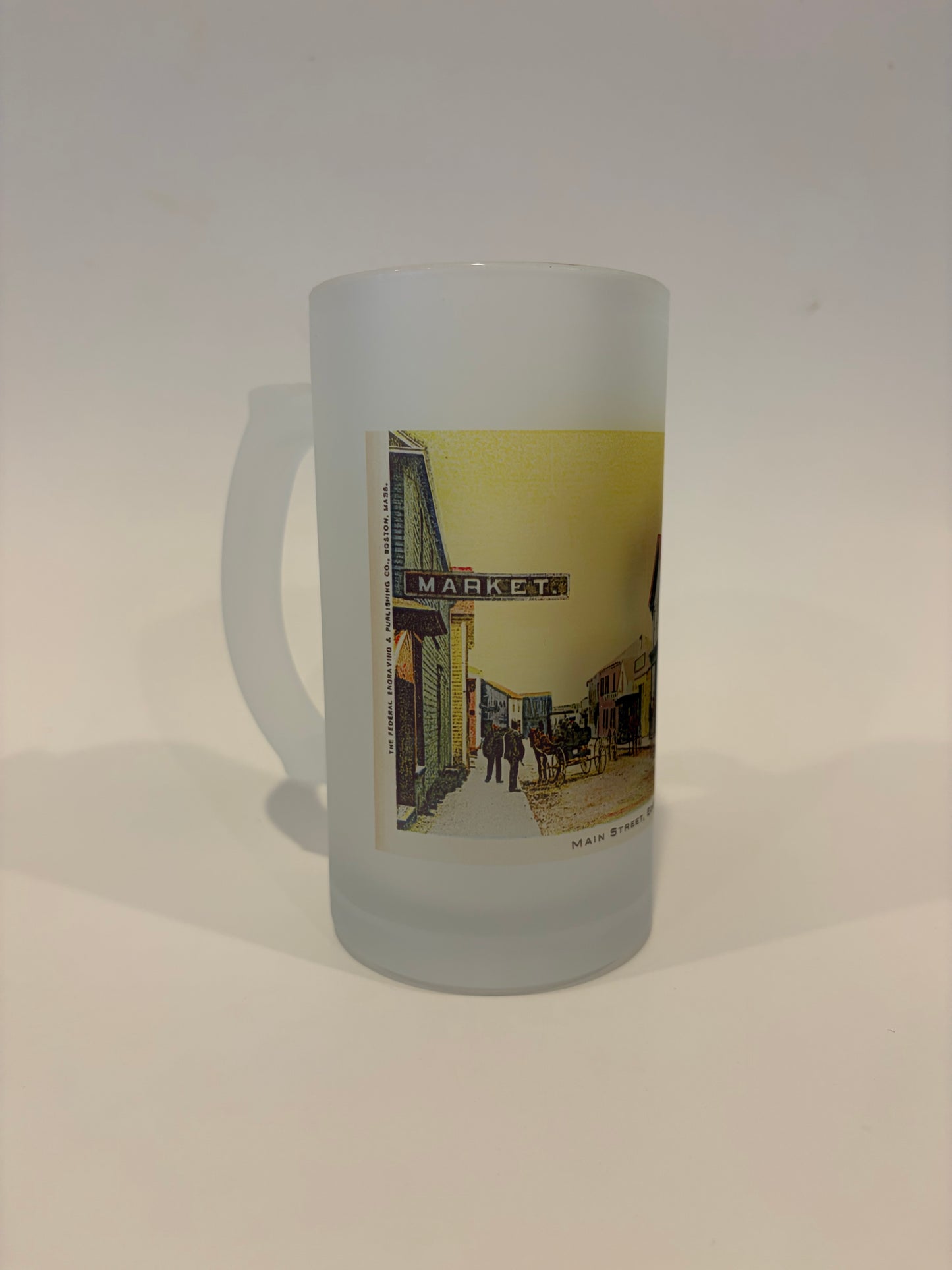 Edgartown Main Street - Circa 1890 As Frosted Glass Beer Mug