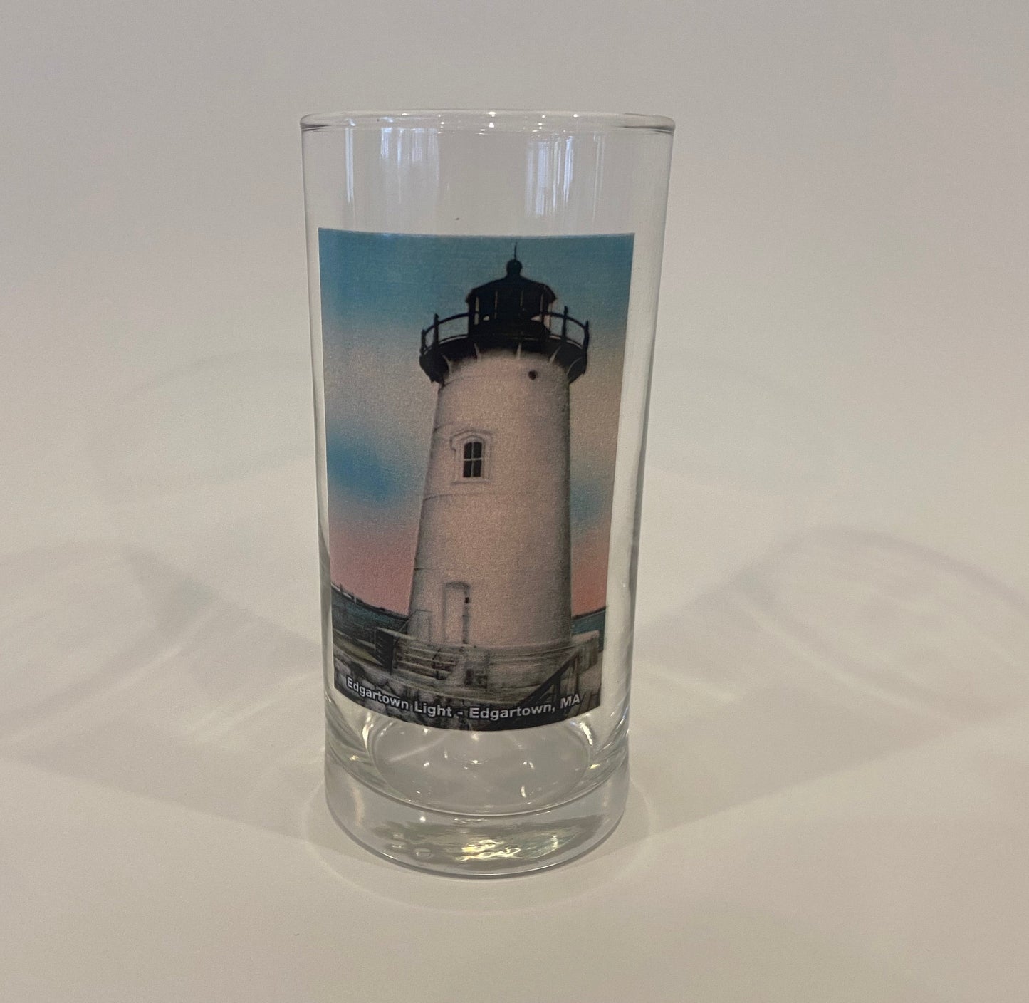 Colorful Edgartown Lighthouse Set Of (4) Highball Glasses