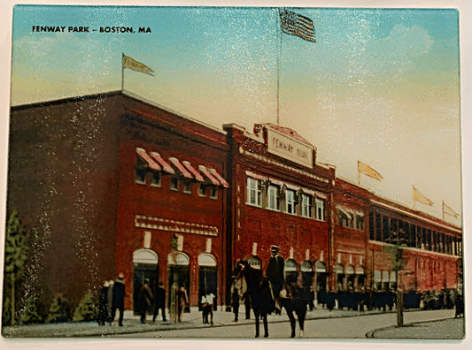 Boston's Historic Fenway Park As A Colorful Tempered Glass Cutting Board