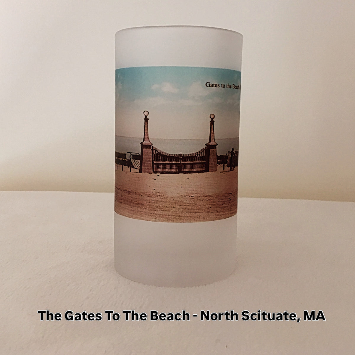 North Scituate, MA - Gates To The Beach As A Frosted Glass Beer Mug