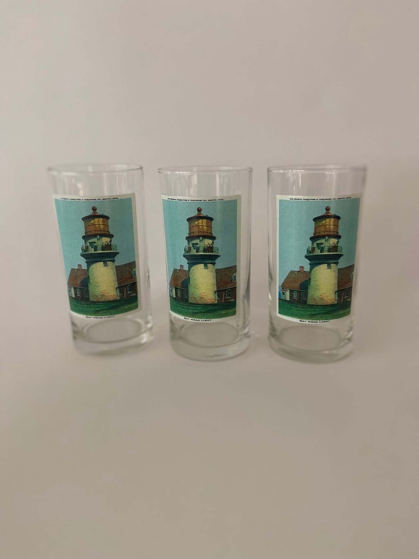 Colorful Gay Head Light Highball Glasses Sold In Sets of 4.