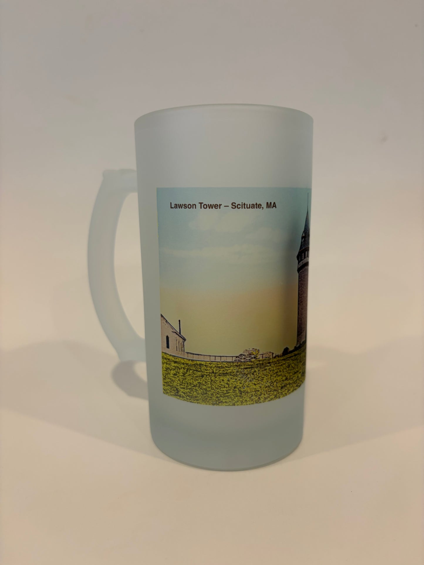 Scituate's Lawson Tower As A Colorful Frosted Glass Beer Mug