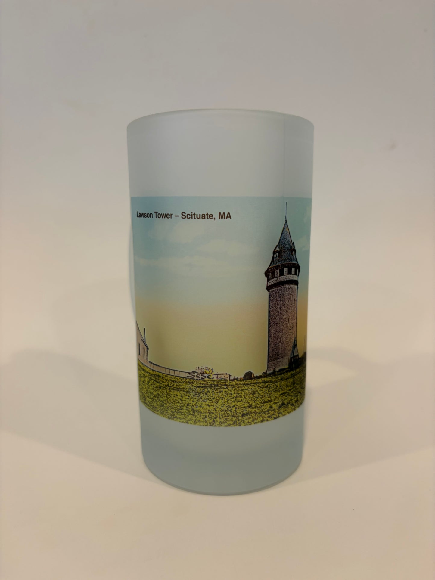 Scituate's Lawson Tower As A Colorful Frosted Glass Beer Mug