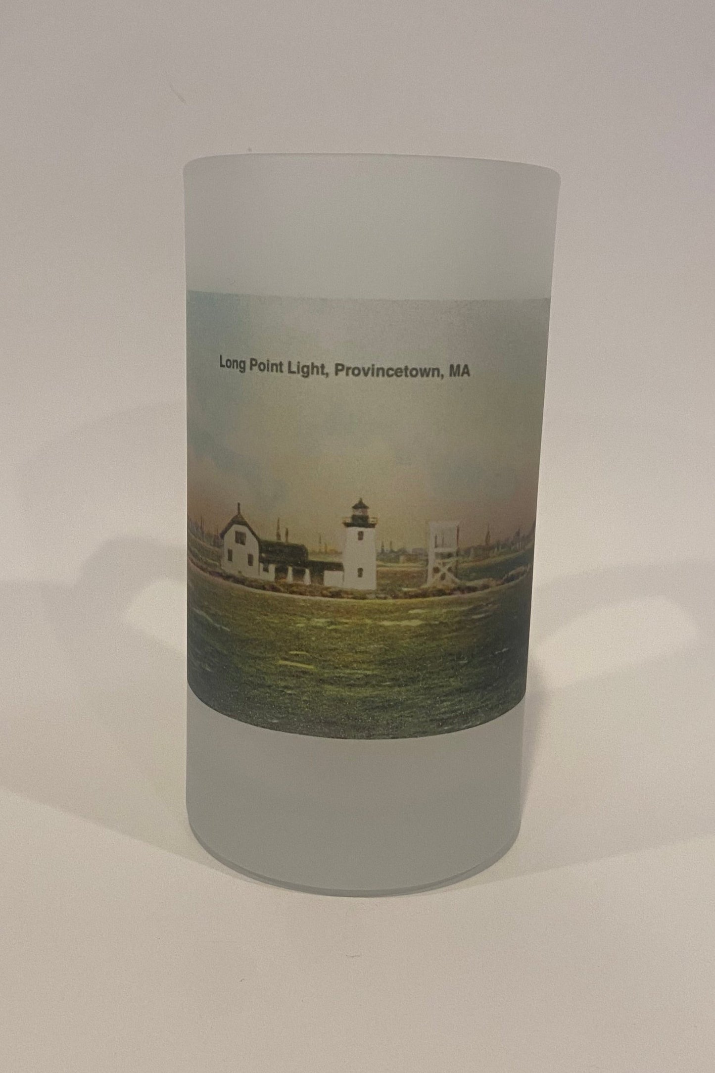 Long Point Light Provincetown MA - Circa 1910 As Frosted Glass Beer Mug