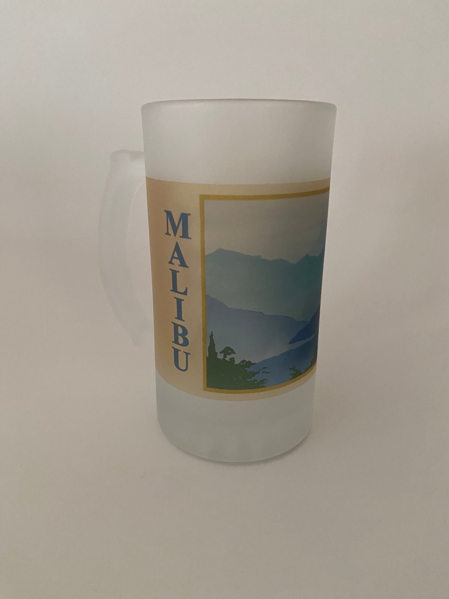 Colorful Malibu Frosted Glass Beer Mug