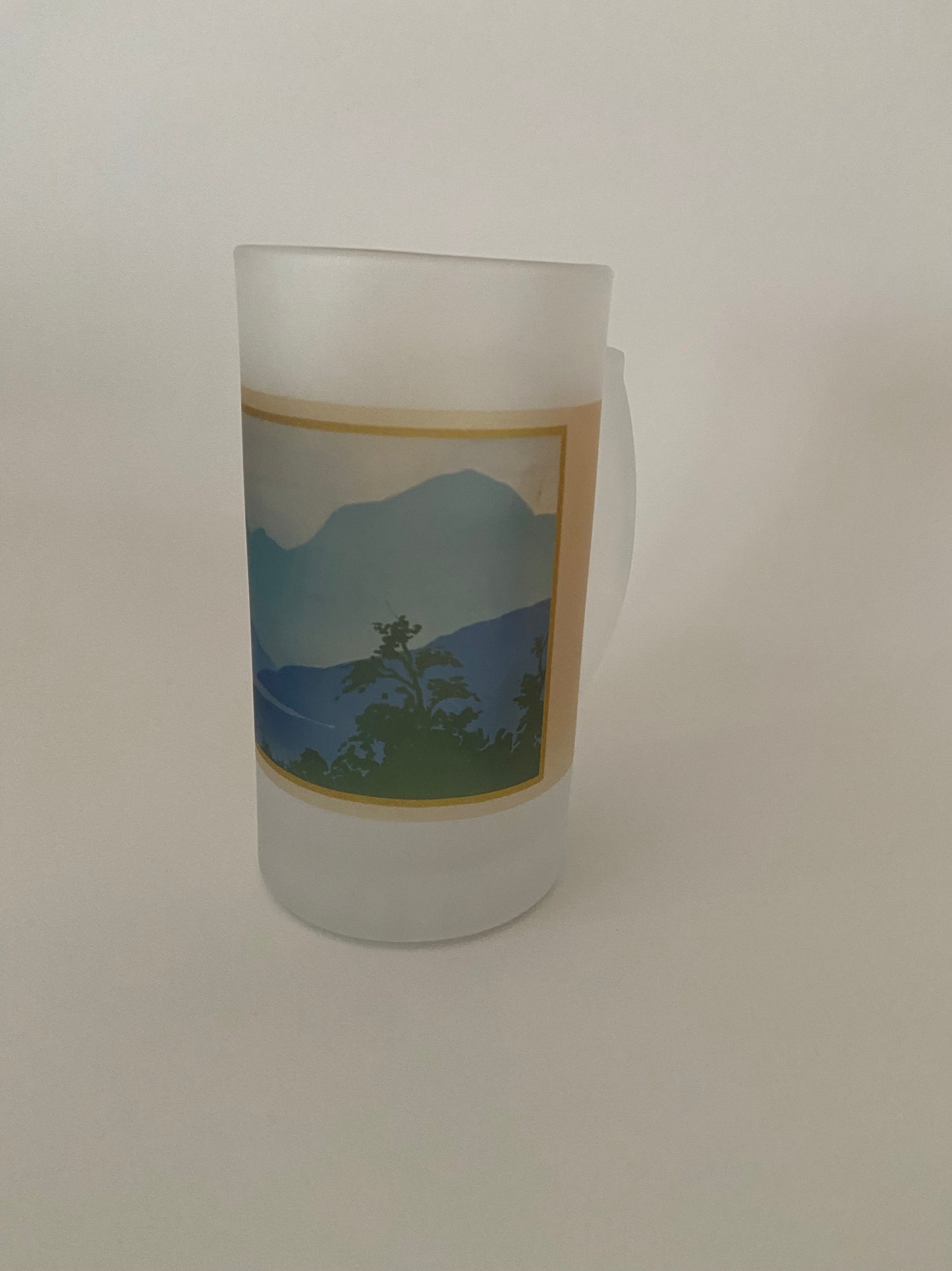 Colorful Malibu Frosted Glass Beer Mug