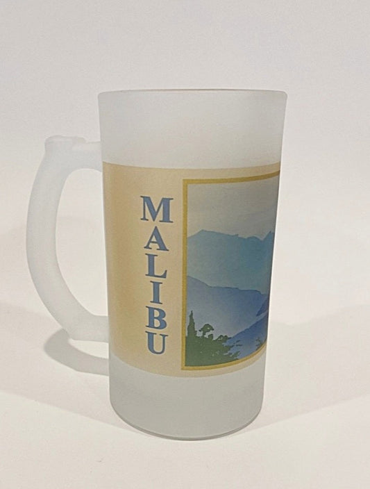 Colorful Malibu Frosted Glass Beer Mug