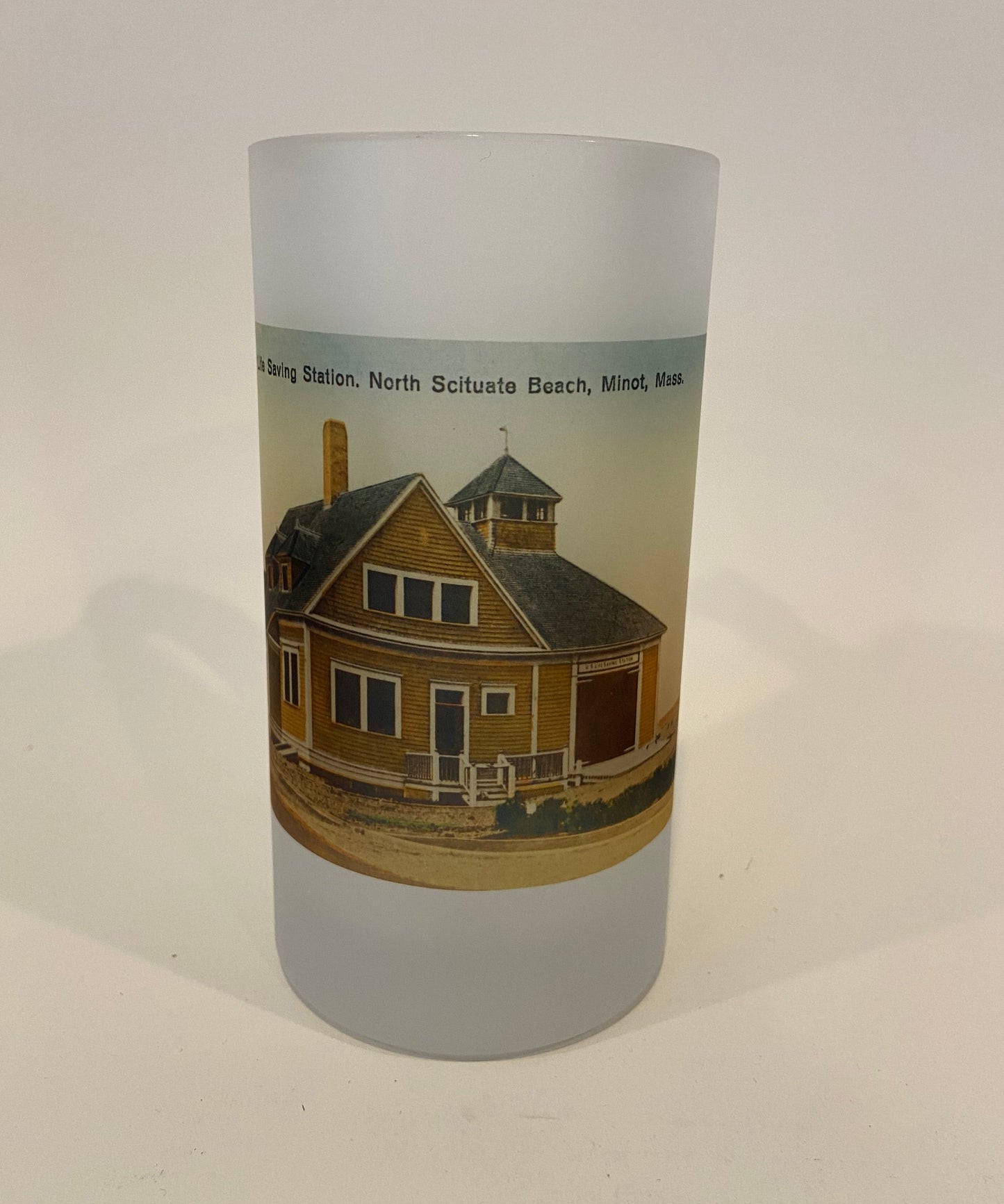 beer mug with photo of life saving station