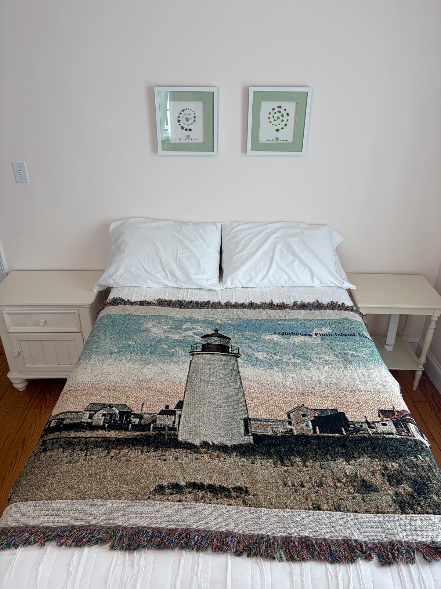 Jacquard Weave Throw Blanket of Plum Island Light In Newburyport, MA