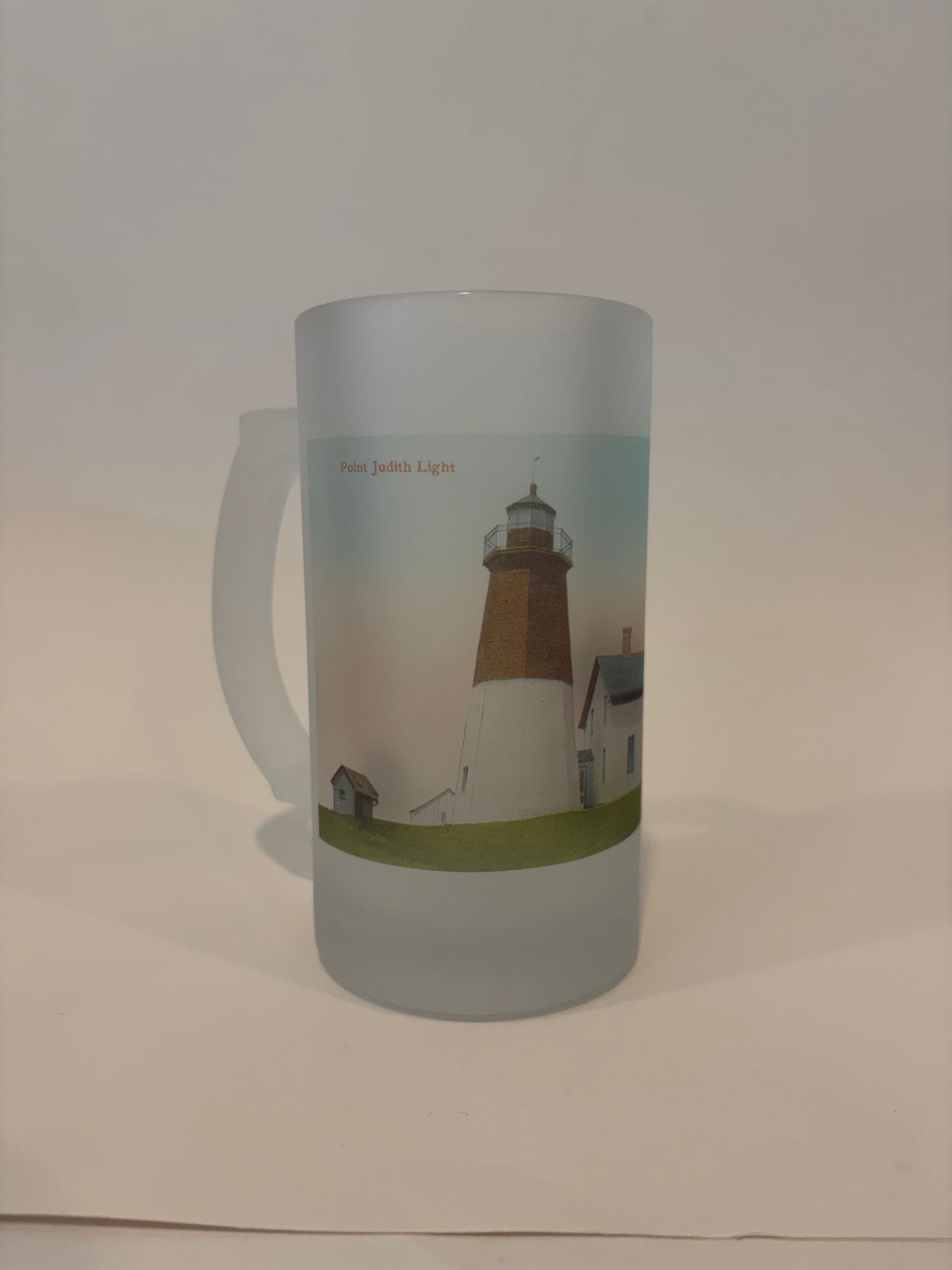 Port Judith Rhode Island Lighthouse As Frosted Glass Mug