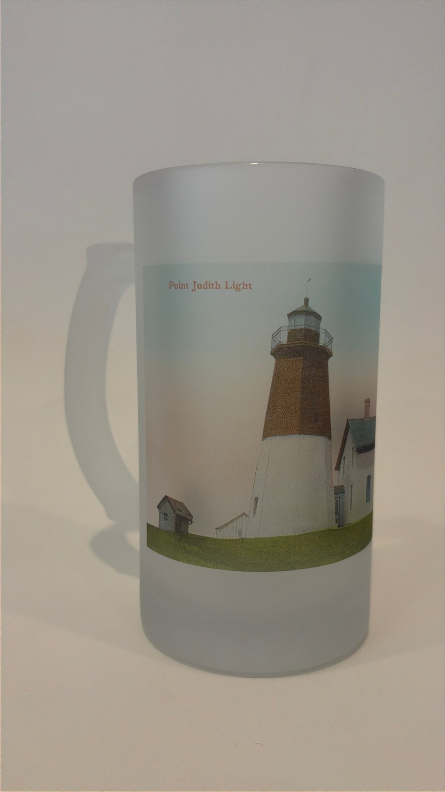 Port Judith Rhode Island Lighthouse As Frosted Glass Mug