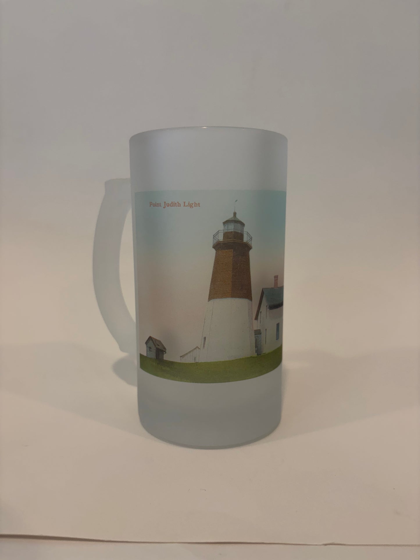 Port Judith Rhode Island Lighthouse As Frosted Glass Mug