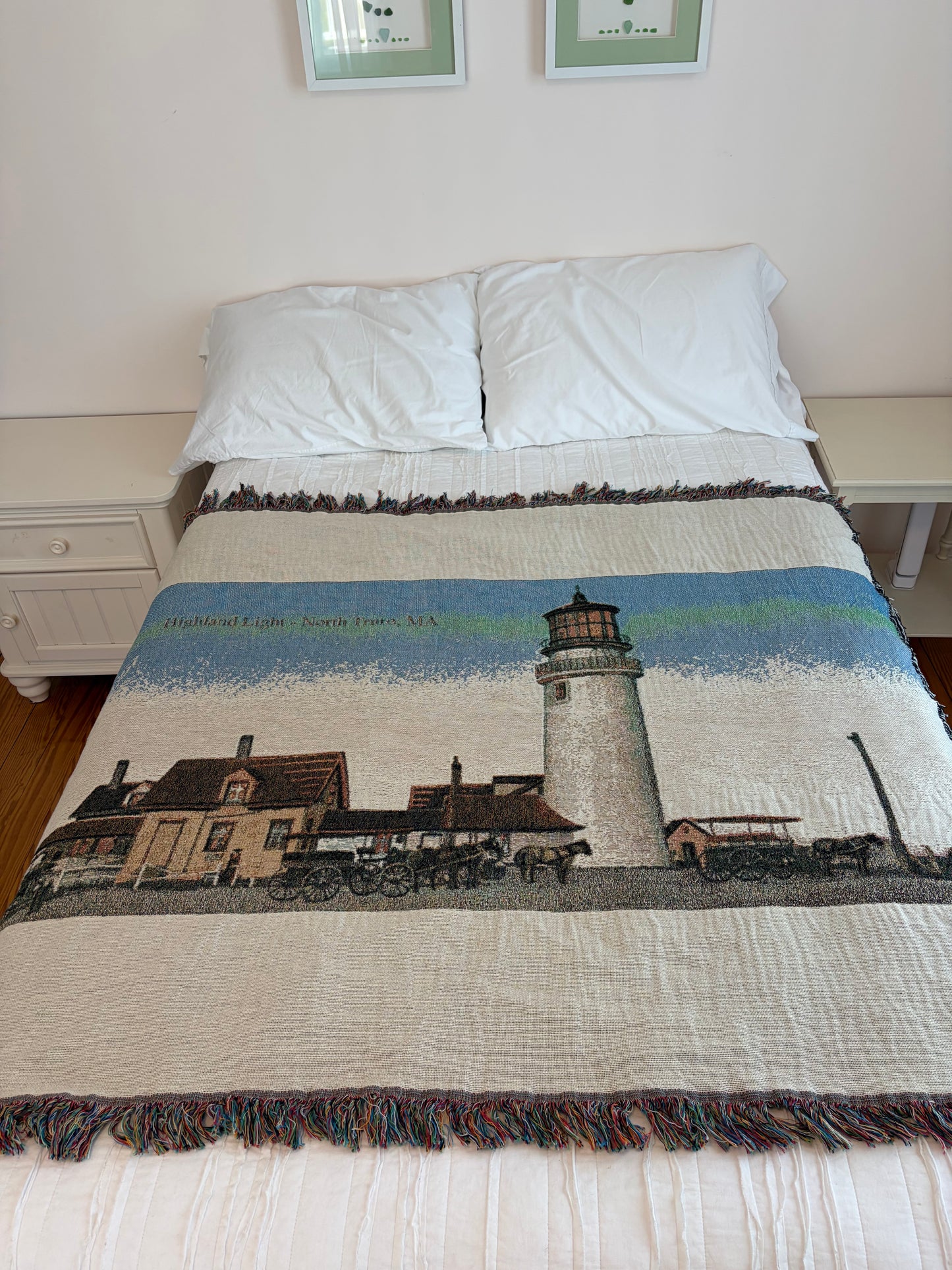 Jacquard Weave Throw Blanket of Highland Light on Cape Cod
