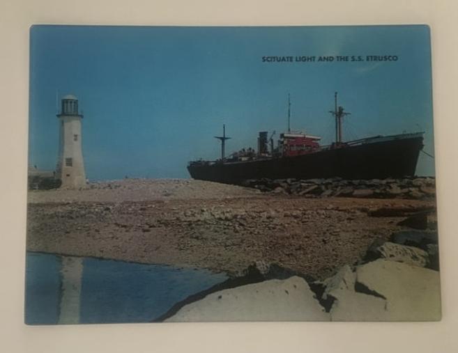 Scituate Light and SS Etrusco As Tempered Glass Cutting Board