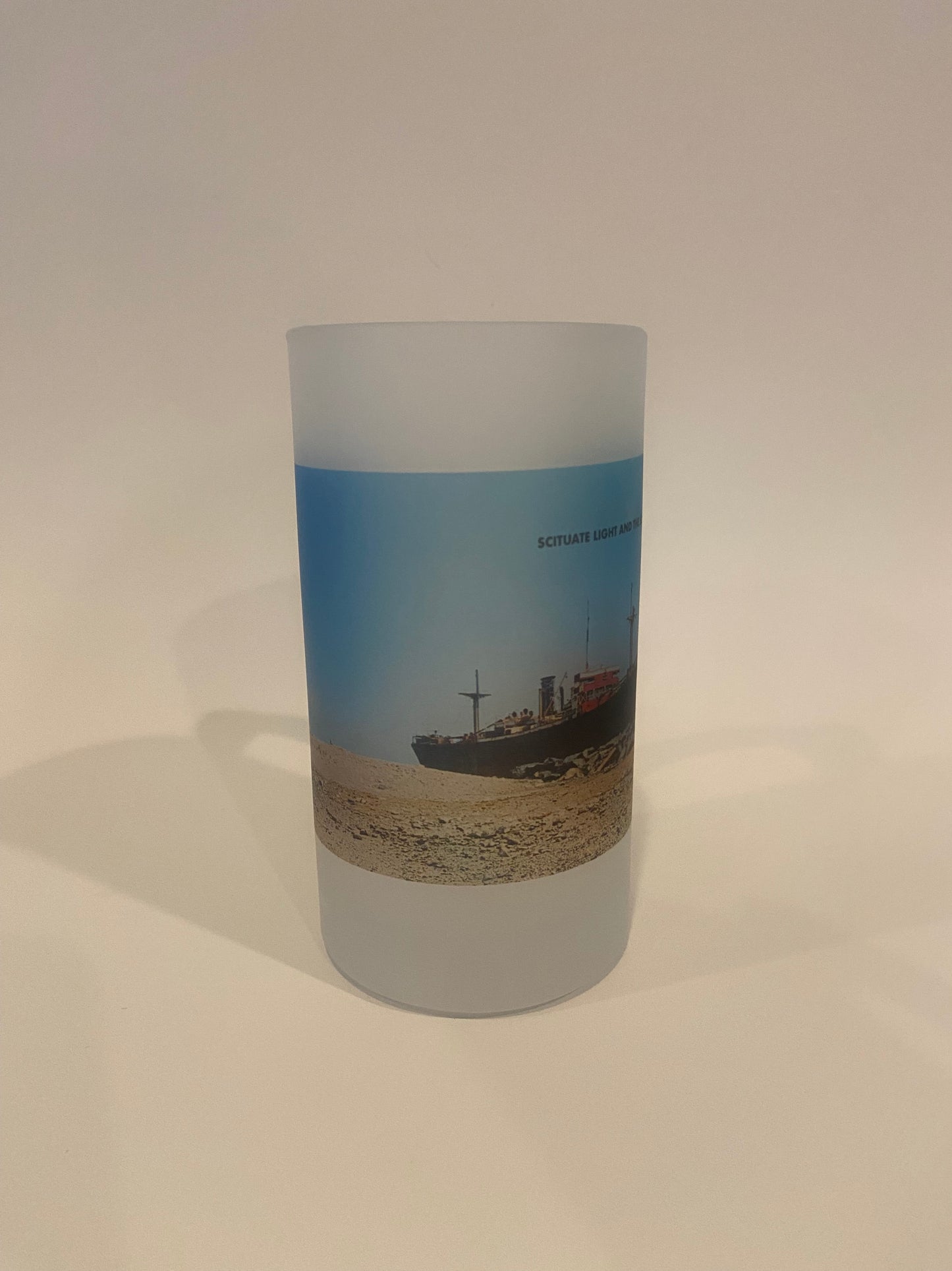 Scituate Light With SS Etrusco As Frosted Glass Beer Mug