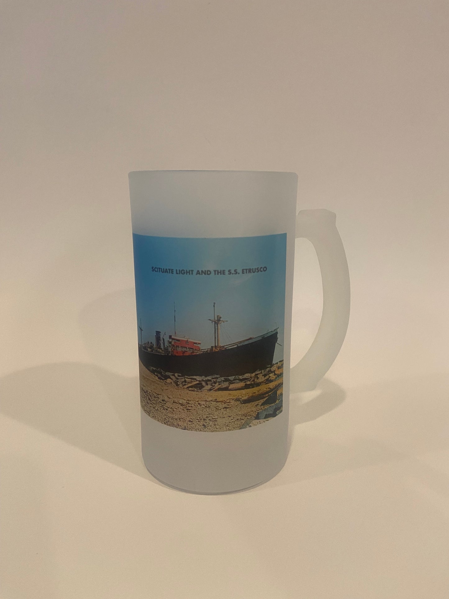 Scituate Light With SS Etrusco As Frosted Glass Beer Mug