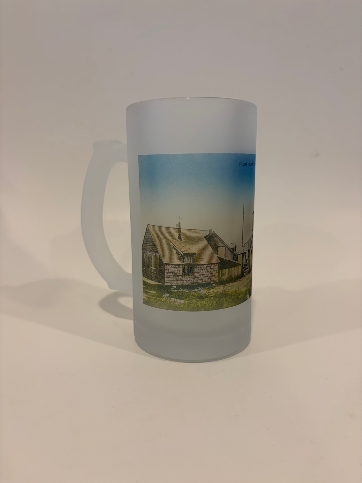 Scituate Shipwreck Columbia Museum As Frosted Glass Beer Mug