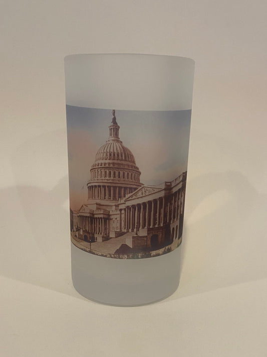 Colorful Frosted Glass Mug Of US Capital In Washington DC