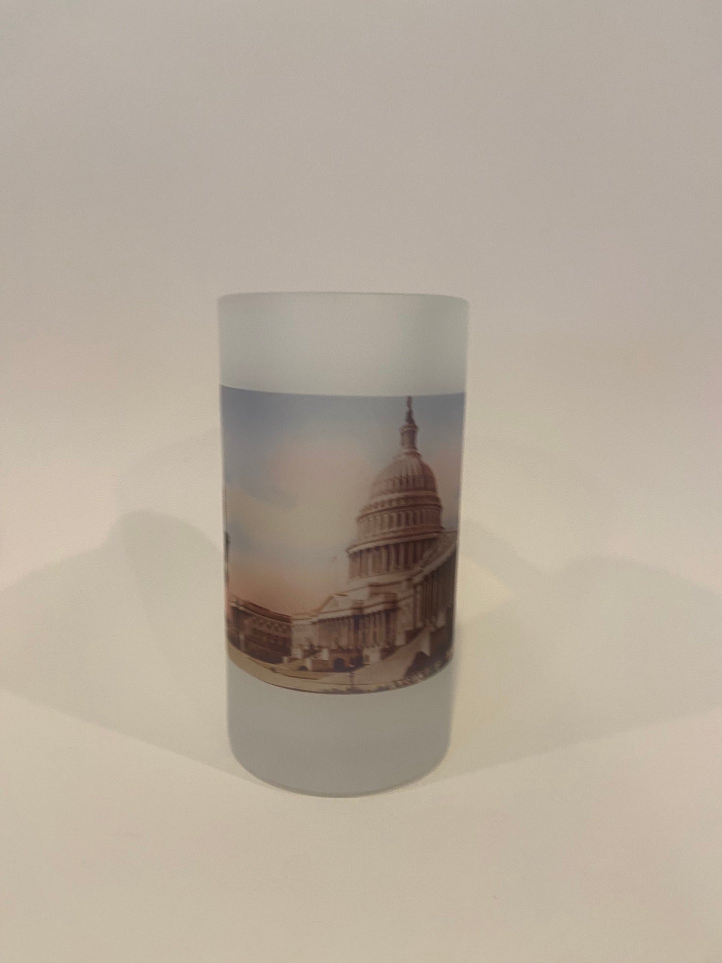 Colorful Frosted Glass Mug Of US Capital In Washington DC